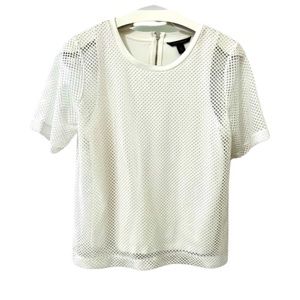 Banana Republic white mesh short sleeve top| Size M